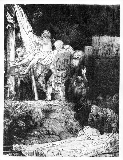 The Descent from the Cross with a Torch by Rembrandt van Rijn